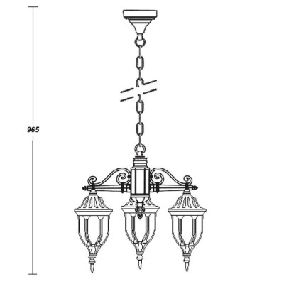 Уличный светильник подвесной Genuya 92170/3 Bl