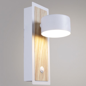 Настенный светильник  12540-0.2-01 WH+WOOD