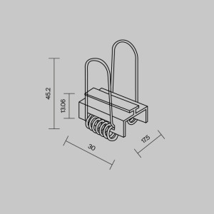 Комплект креплений Встраиваемый с накладным фланцем профиль 642052